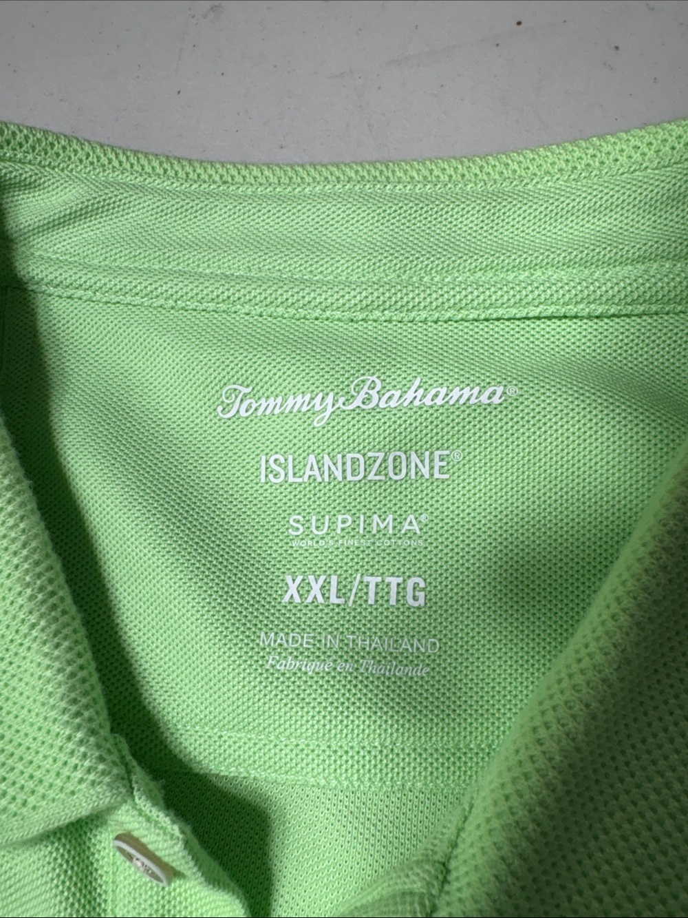 Tommy Bahama Island Zone Lime Green Polo - Picture 2 of 11